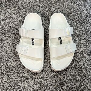 Birkenstock White Sandals Two Strap Comfort